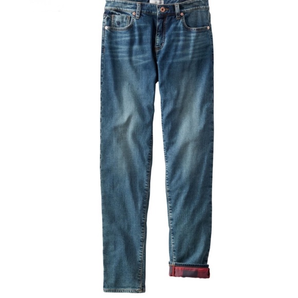 L.L. Bean Blue Jeans with Red Accents - Picture 1 of 7